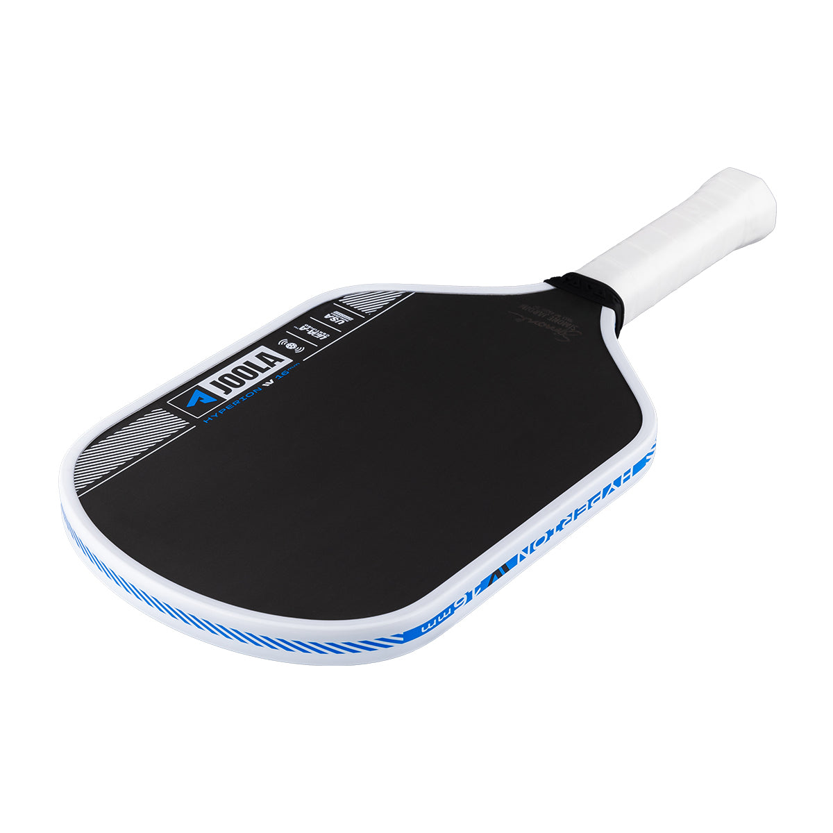 Carbon fiber face close-up of JOOLA Simone Jardim Hyperion Pro IV 16mm Paddle