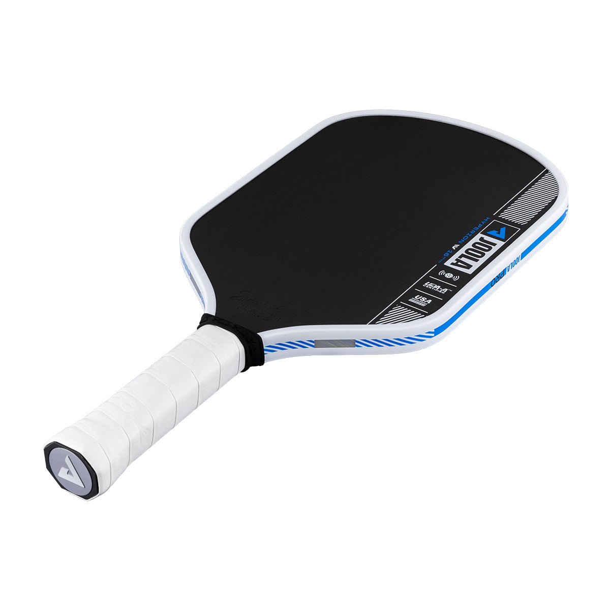 JOOLA logo and graphics detail on Simone Jardim Hyperion Pro IV Paddle
