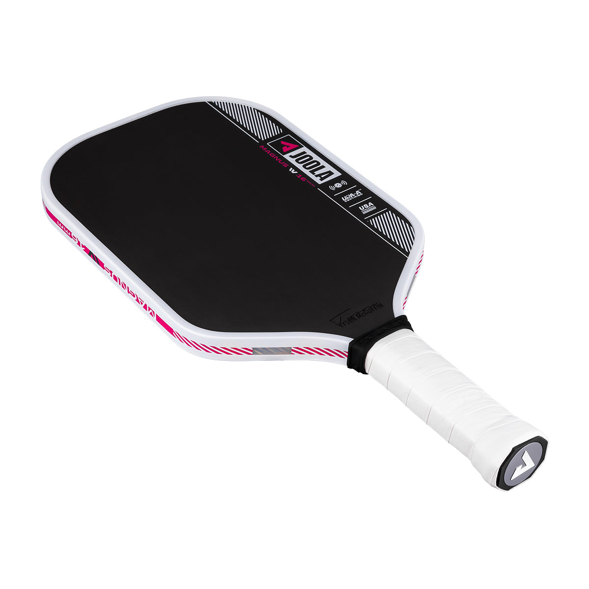 Back textured carbon fiber face of JOOLA Magnus Pro IV 16mm Pickleball Paddle