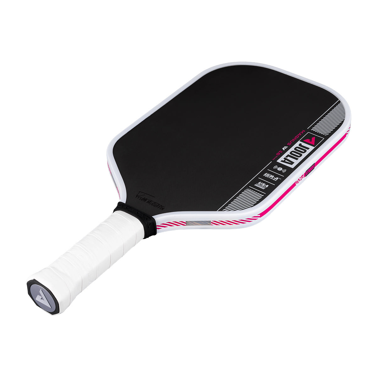 Front textured carbon fiber face of JOOLA Magnus Pro IV 16mm Pickleball Paddle