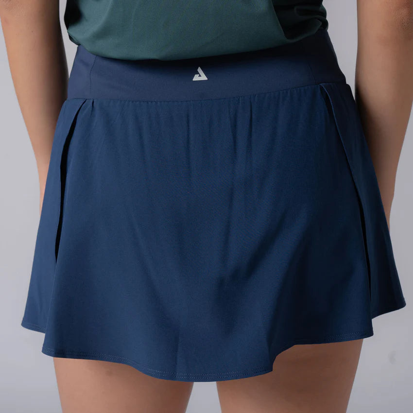 Back view of Joola Women's Pickleball Skort in navy, designed for performance and durability.