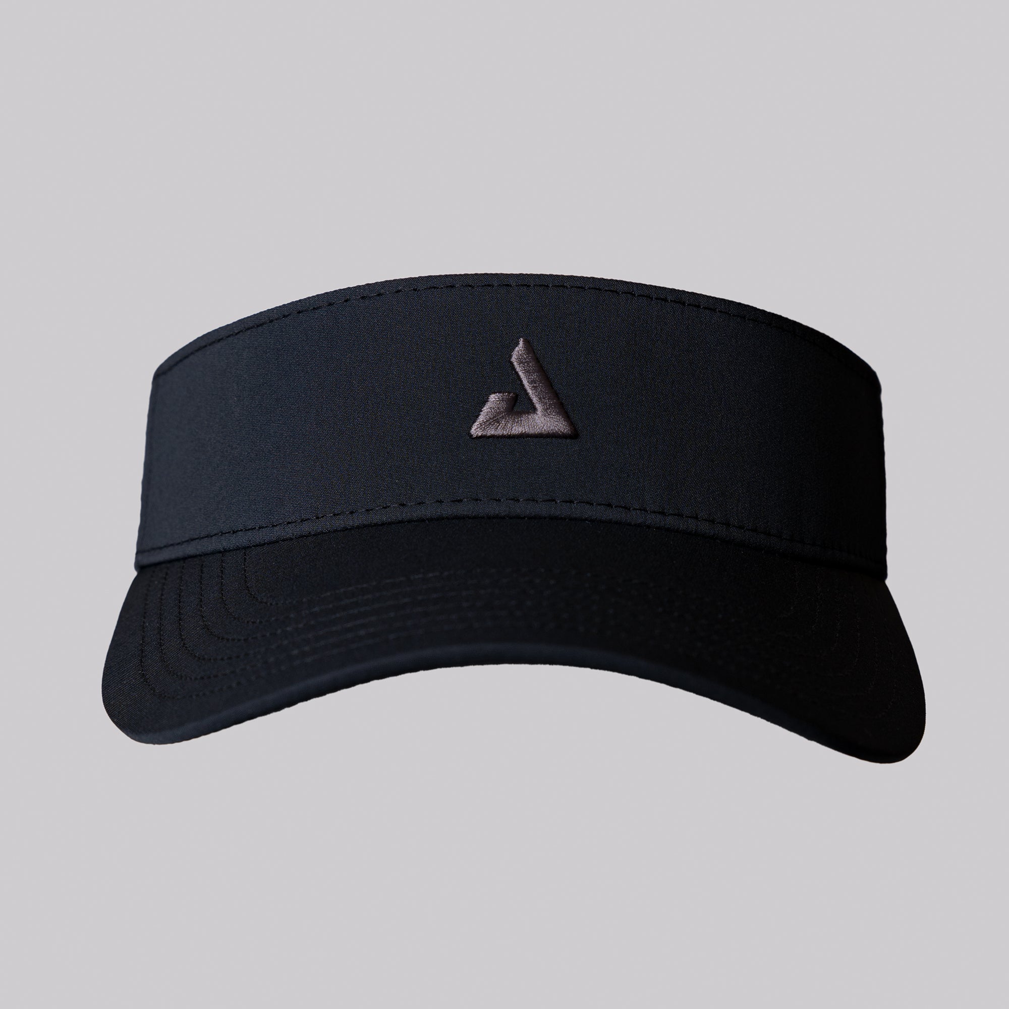 Front view of the JOOLA Essential Visor in Black - Adjustable sports cap for sun protection