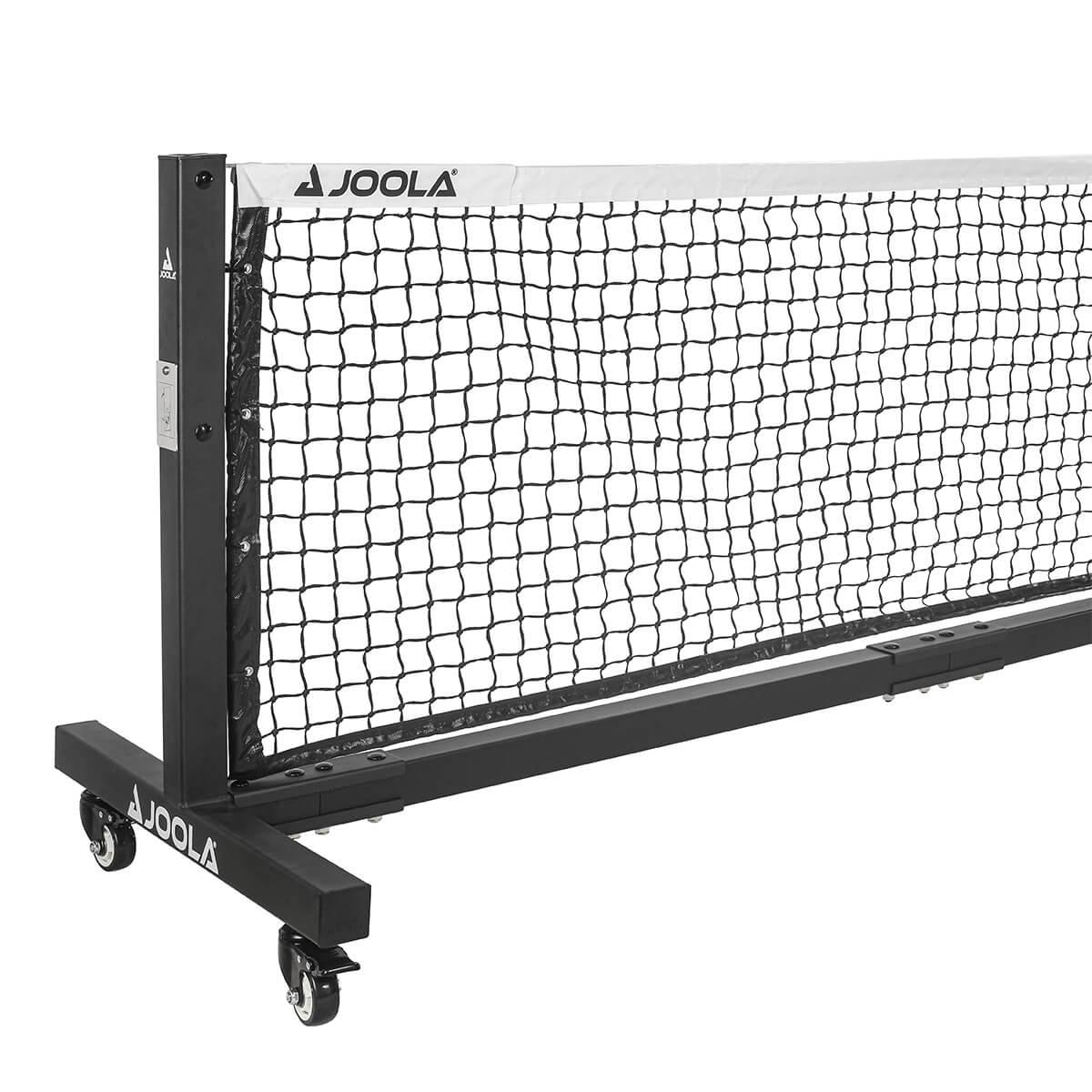 A close-up product photo showing half of the JOOLA Pro Pickleball Net