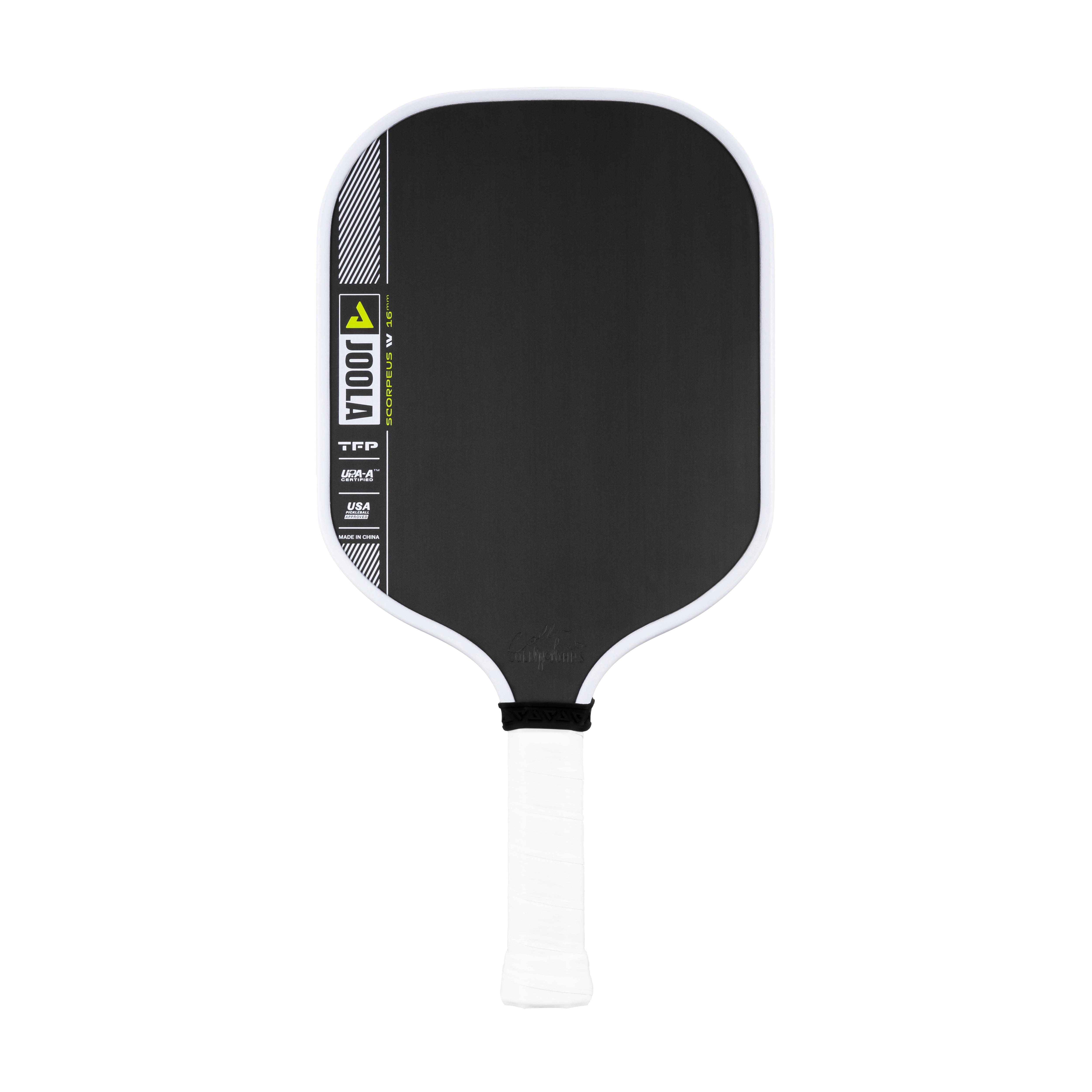 Front view of JOOLA Collin Johns Scorpeus Pro IV 16mm Pickleball Paddle