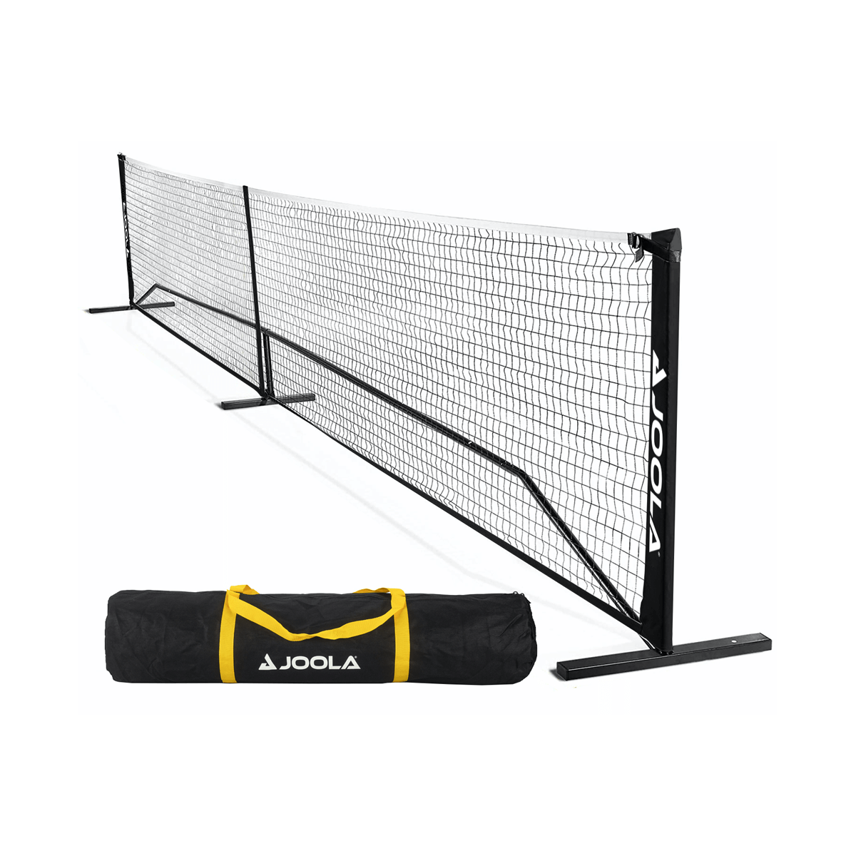 Full view of the JOOLA Elemental Pickleball Net - Portable and sturdy net system for indoor and outdoor play