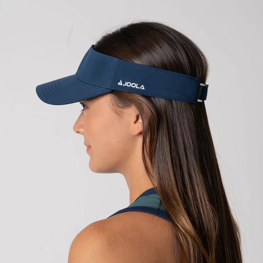 Side view of the JOOLA Essential Visor in Blue - Perfect for outdoor activities and sports