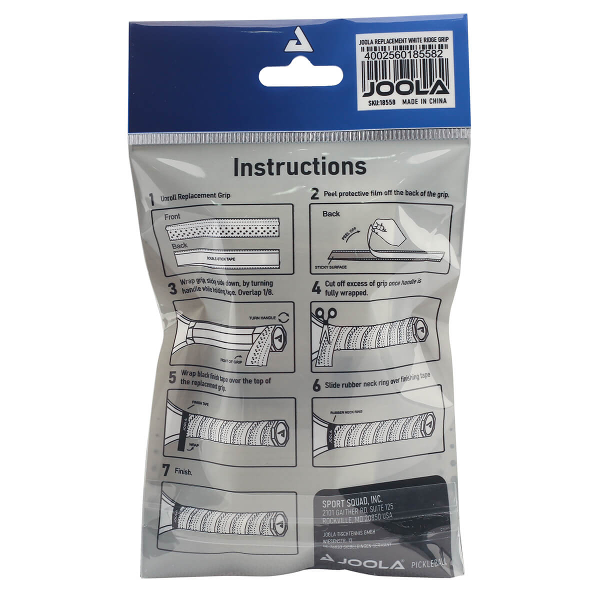 JOOLA White Ridge Replacement Grip for Pickleball Paddles
