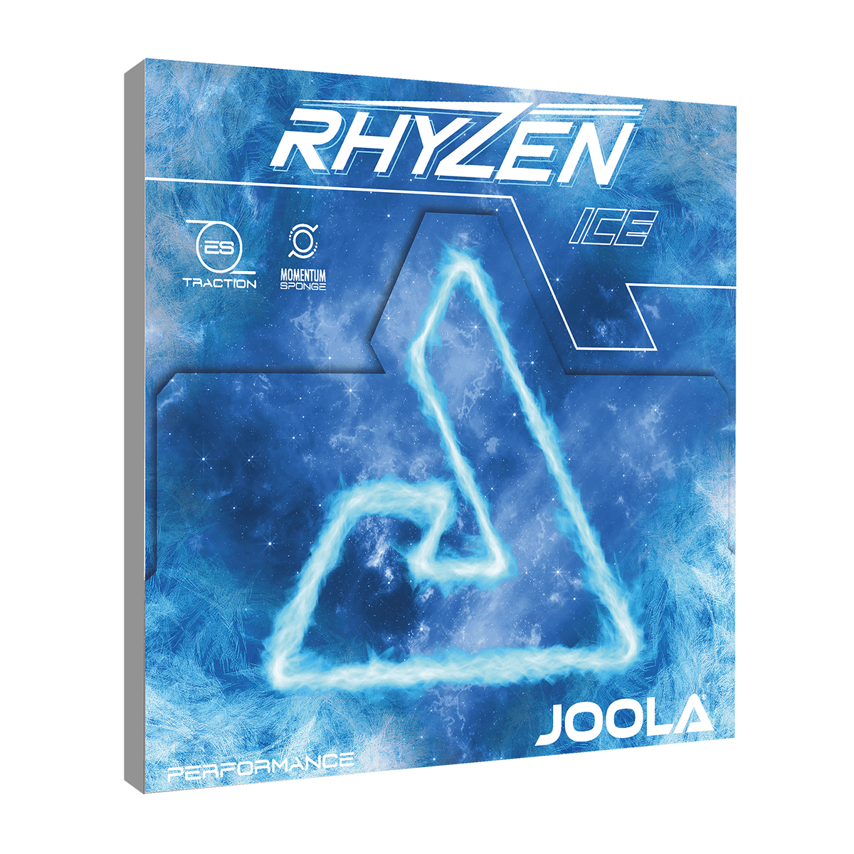 JOOLA Rhyzen ICE Table Tennis Rubber in Red, Blue, and Black with Max thickness for enhanced control, spin, and precision during competitive play