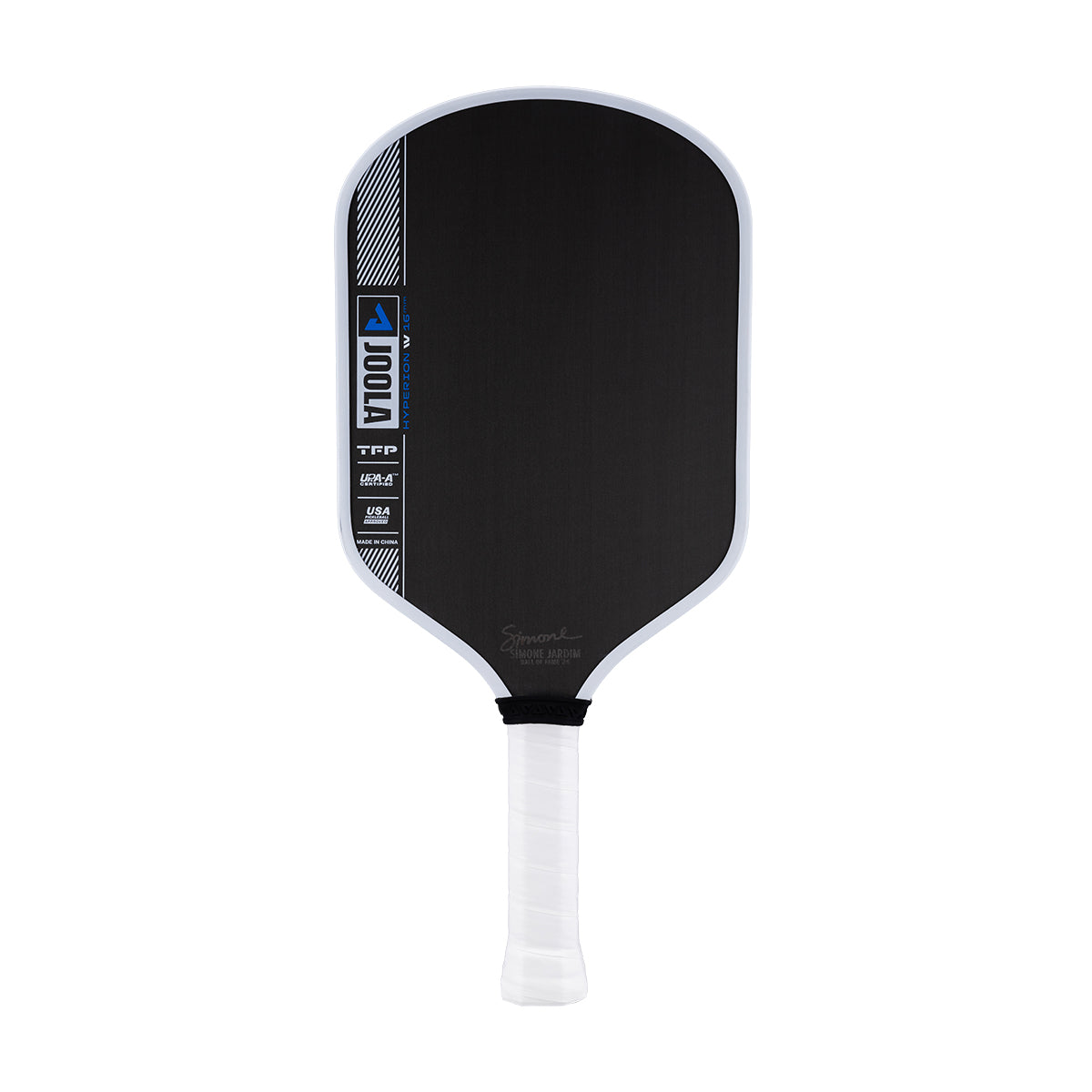 Front view of JOOLA Simone Jardim Hyperion Pro IV 16mm Pickleball Paddle