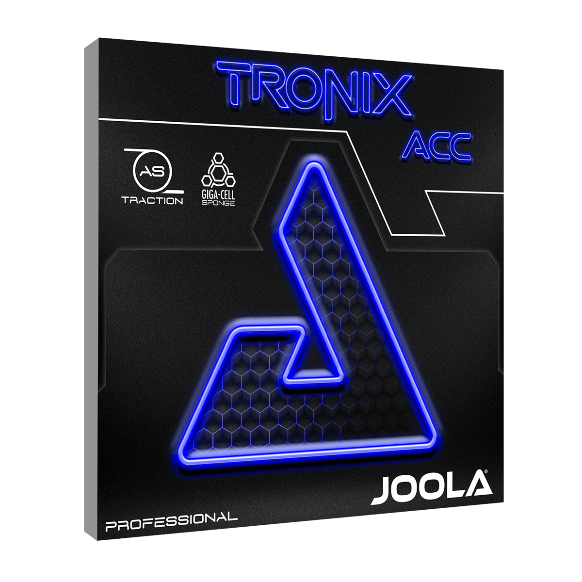 JOOLA Tronix ACC Table Tennis Rubber in Red, Blue, and Black colors with Max thickness for advanced spin and control