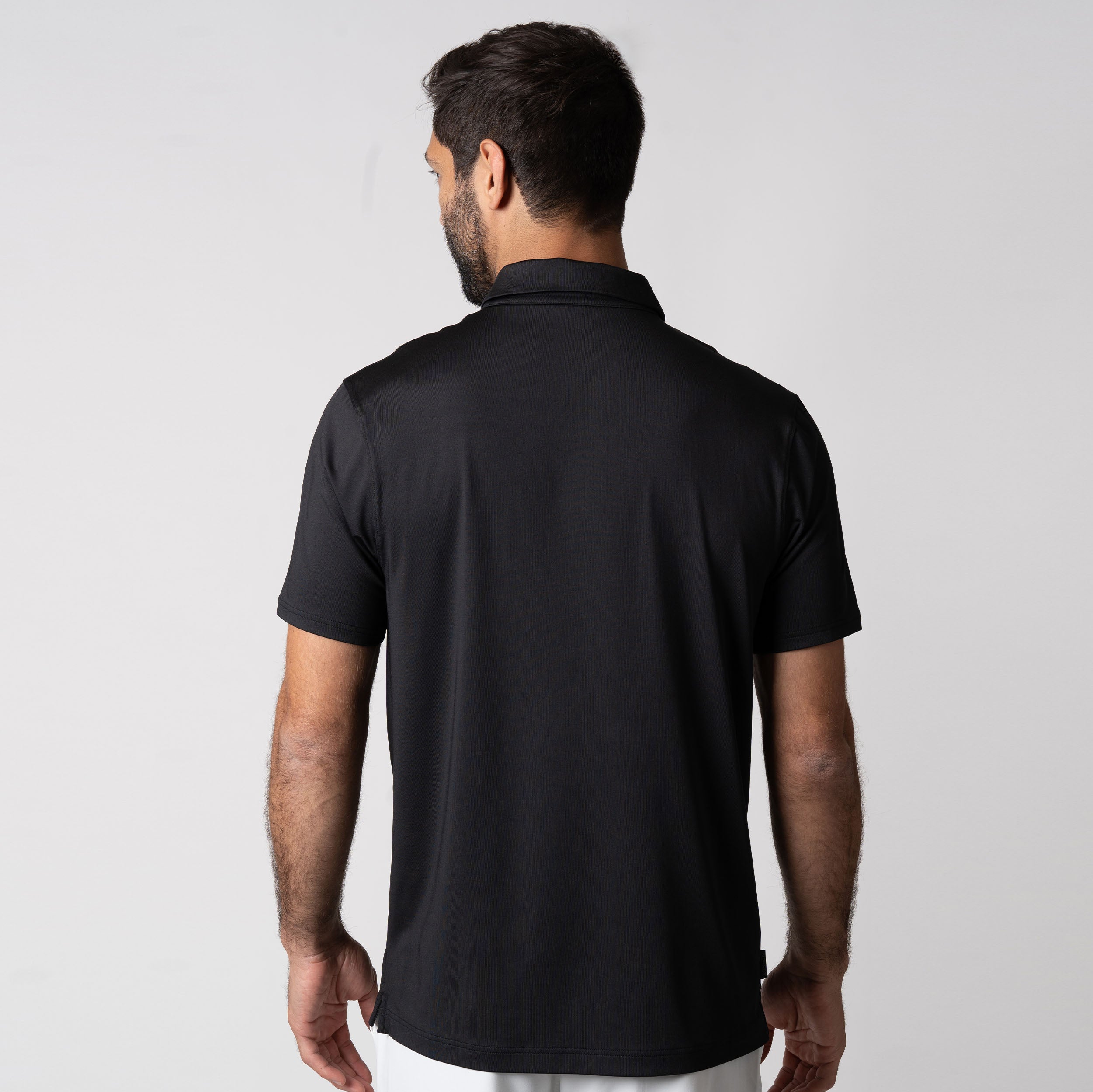 Back view of Men's Club Polo - Lightweight, moisture-wicking fabric for all-day comfort