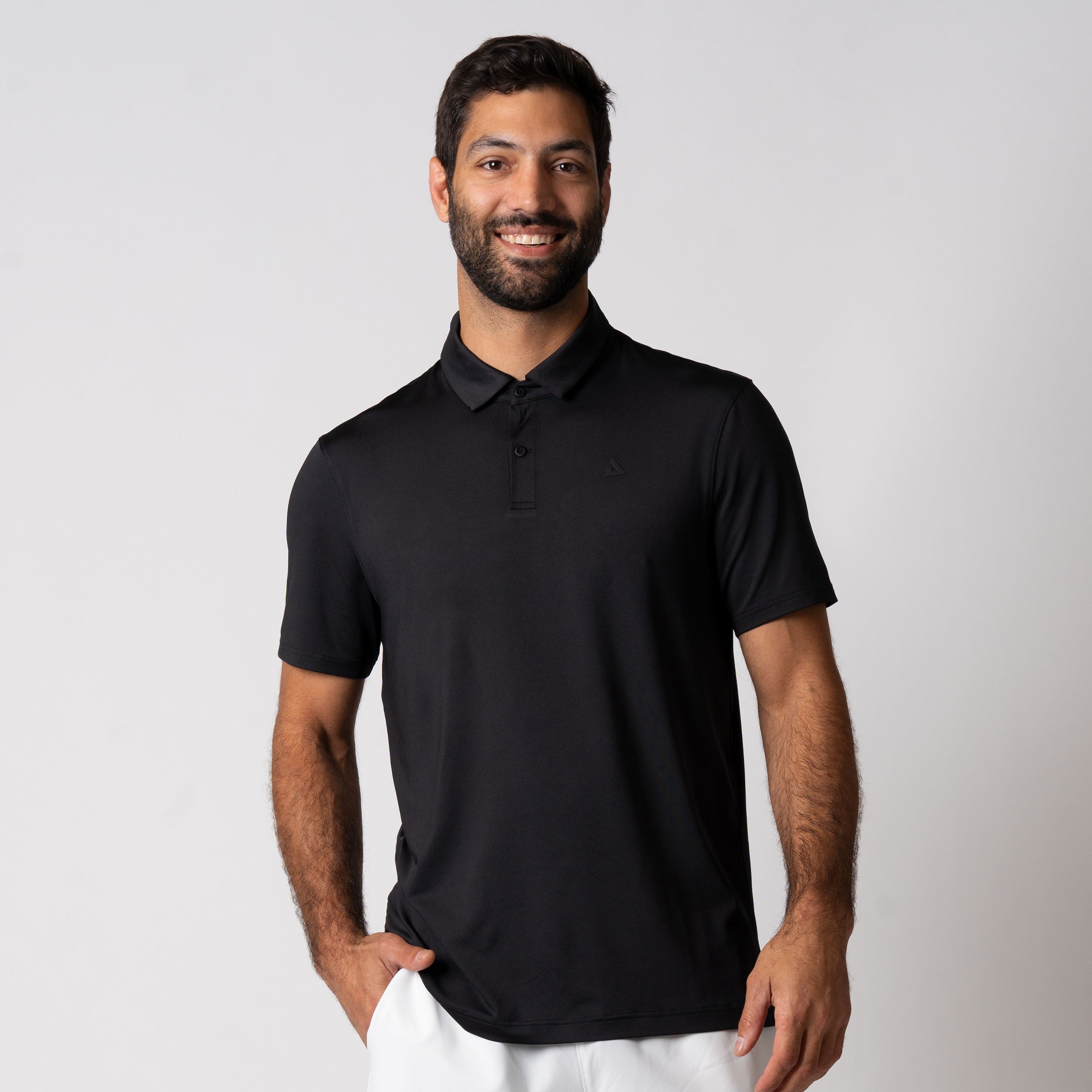 Front view of Men's Club Polo - Classic, breathable polo shirt designed for sports and casual wear