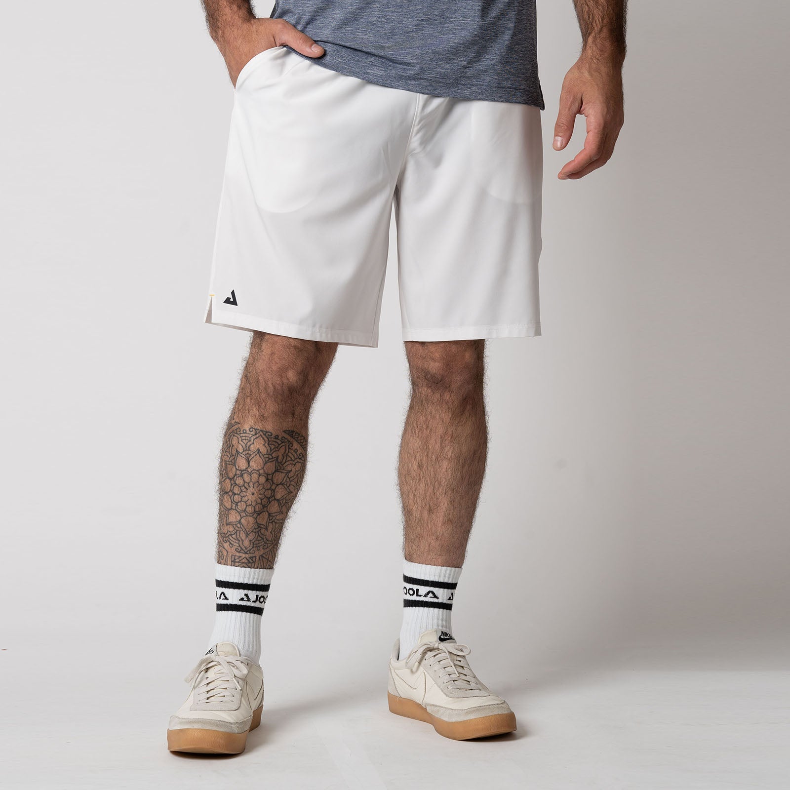 Front view of Men's Woven 9-inch Shorts - Lightweight, breathable athletic shorts for training and sports