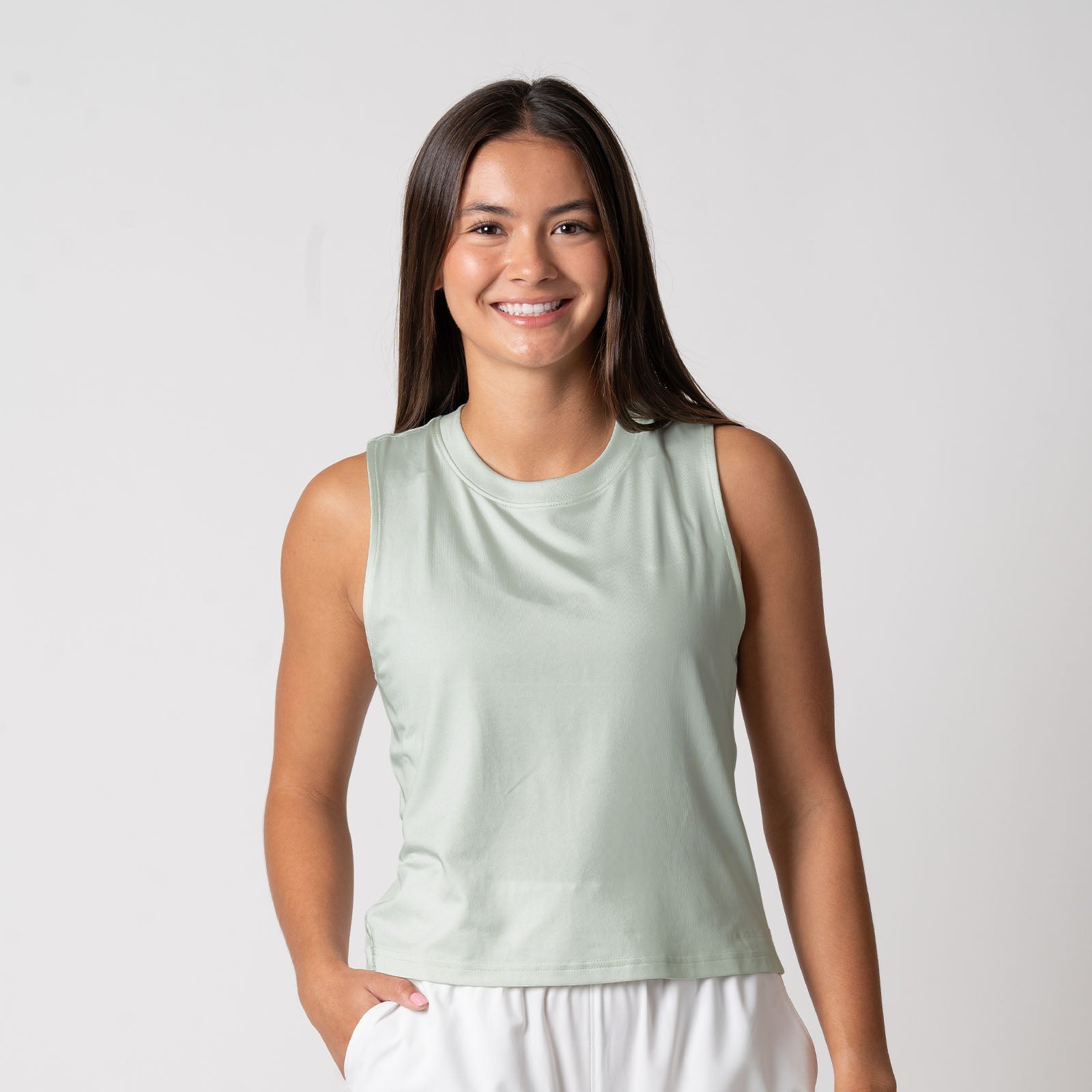 Front view of the Women's Court Tank - Lightweight, breathable athletic tank top for sports and training